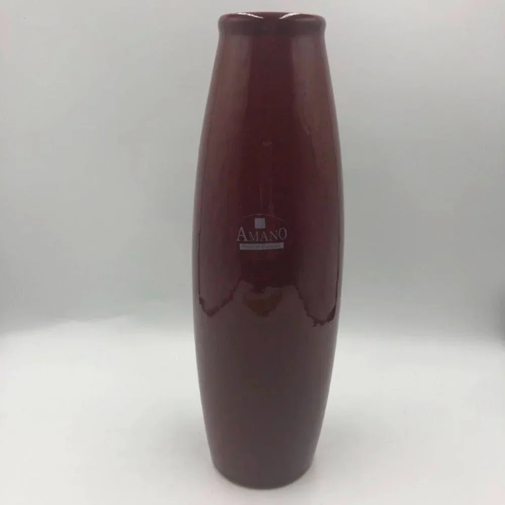 AMANO Made in Germany Scheurich RARE Red Oxblood Vase Pier 1 Imports Décor